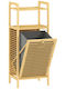 HomCom Καλάθι Απλύτων Bamboo 40x30x95cm Γκρι