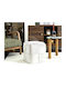 Pouf Hocker Wasserdicht Beige 36x36x38cm