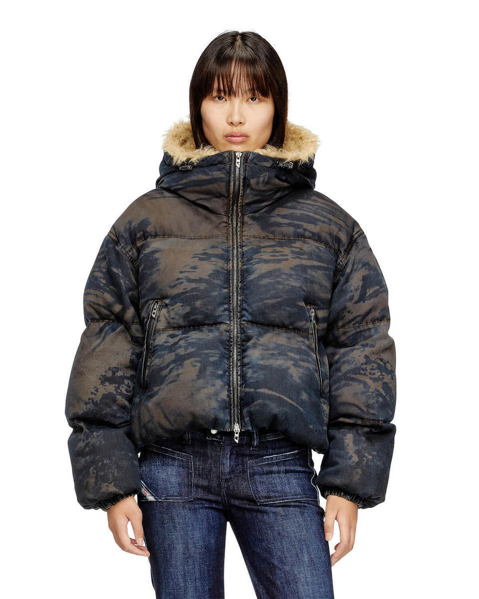 【正規品】極美品 DIESEL W-BOGAERT Puffer jacket Diesel W Bogaert Jacket Brown/Grey Down & Puffer Jackets Diesel