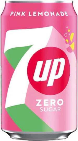 7UP Λεμονάδα με Ανθρακικό, Χωρίς Ζάχαρη σε Κουτί 7080 330ml