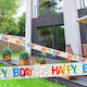 Happy Bday Лента Точки 15 Метра Цветна Лента За Рожден Ден Rainbow Dots