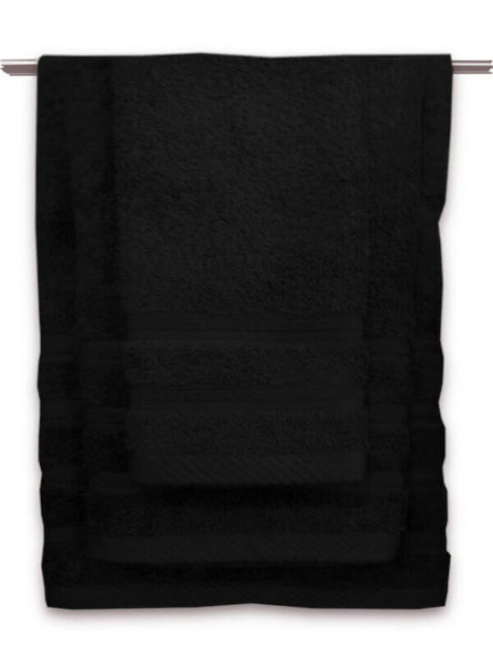 Bath Towel Set 3pcs Black Weight 600gr/m²