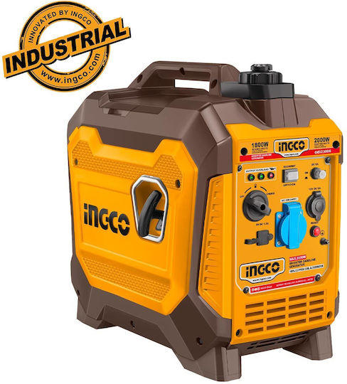 Ingco Silent Generator Suitcase Inverter Gasoline with Handle and Maximum Power 2.5kVA