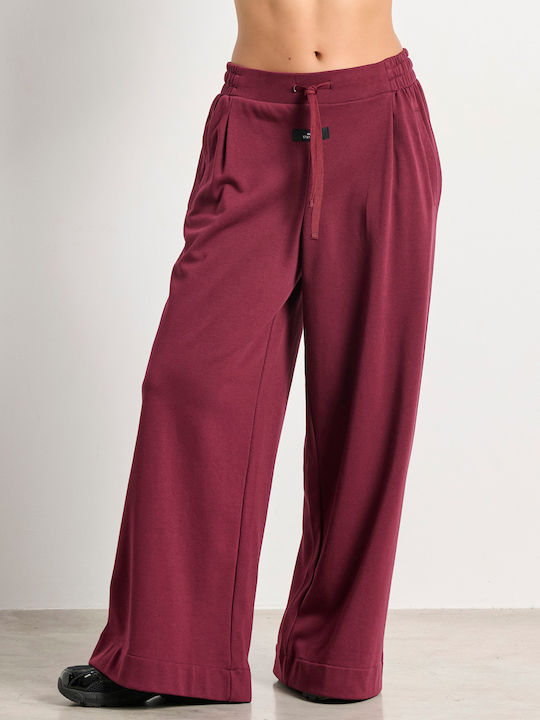 BodyTalk Sweatpants Wide Burgundy