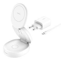 Belkin Безжично зарядно Qi2 15W Бял (Boost Charge)
