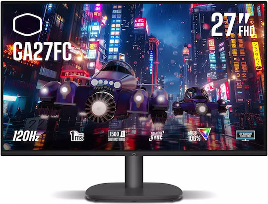 CoolerMaster GA27FC IPS Gaming Monitor 27" FHD 1920x1080 με Χρόνο Απόκρισης 1ms GTG Ασημί