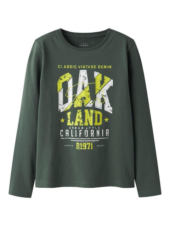 Name It Παιδική Μπλούζα Μακρυμάνικη Green Oak land