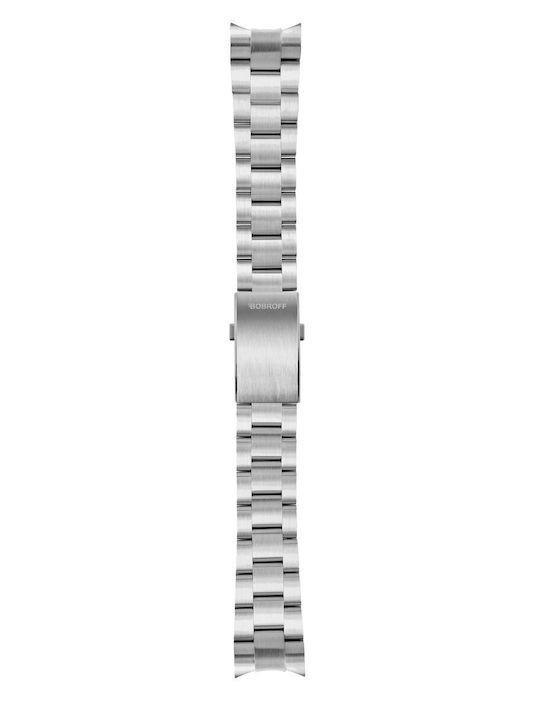Bobroff Μεταλλικό Μπρασελέ Γκρι 21mm