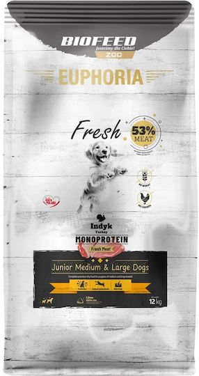 12kg Dry Food Gluten-Free for Medium & Large Breed Puppies with Meat and Turkey