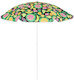 Folding Beach Umbrella Diameter 1.6m Multicolour