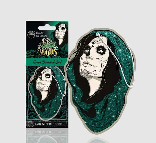 Dezodorant Auto Pentru Spațiu Suspendat Dia De Los Muertos Green Diamond Girl Aroma Car Agroequip