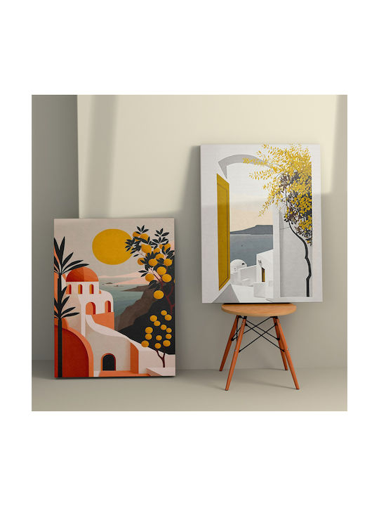 HomeMarkt Serie Gobi Zweifach Gemälde auf Leinwand 50x70cm