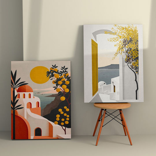 HomeMarkt Serie Gobi Zweifach Gemälde auf Leinwand 50x70cm