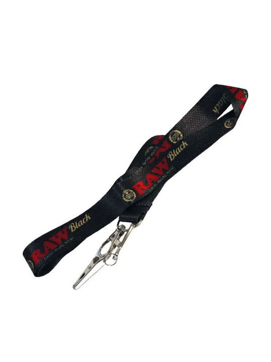 Raw Lanyard Μπρελόκ Κρεμαστό Κορδόνι Κλειδιά 45cm Black