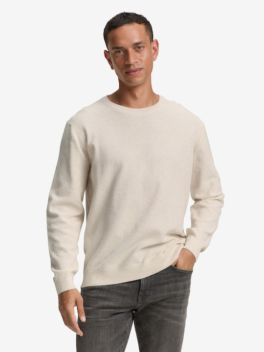 Tom Tailor Basic Πουλόβερ Εκρού