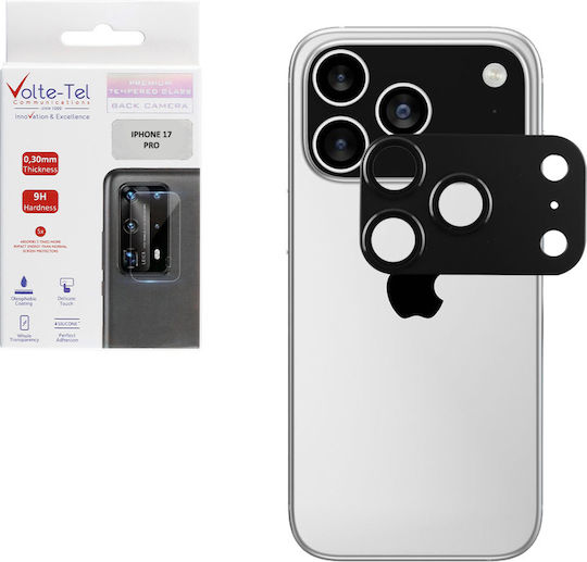 Volte-Tel Glass Cover Protecție Cameră Tempered Glass Black pentru iPhone 17 Pro