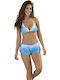 Set Bikini Push Up Pantaloni Scurți Albastru Deschis