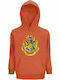 Παιδικό Φούτερ με Κουκούλα και Τσέπες Sweet orange Hogwarts School Crest, Harry Potter