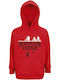 Kinder-Sweatshirt mit Kapuze und Taschen Red Stranger Things, Upside Down