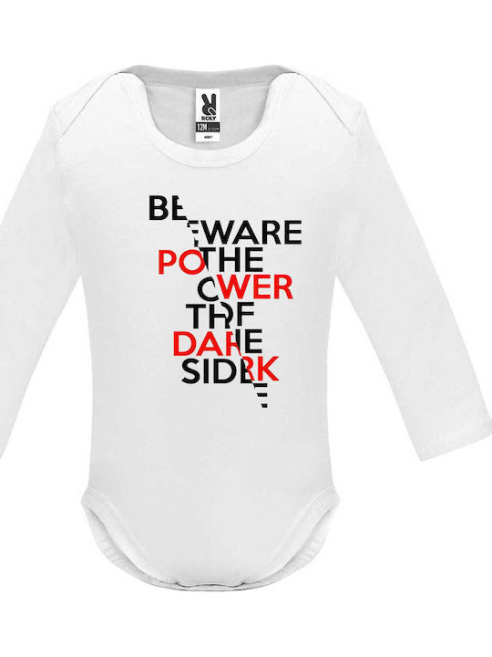 kirikoko Be Aware The Power Of The Dark Side, Star Wars Дълъг ръкав White