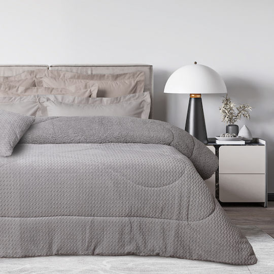 Das Home Duvet Cover with Hollowfiber Filling Single 160x220cm 1368 Grey 750 GSMGsm 12 togs Togs
