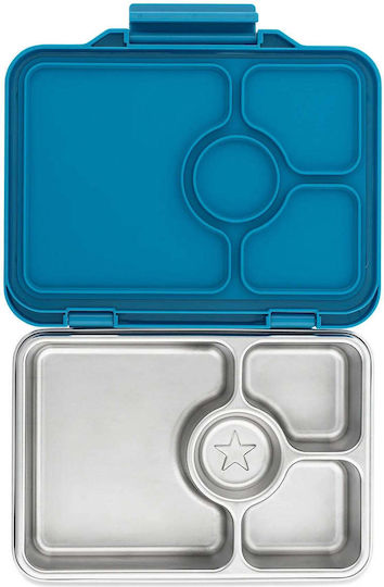 Φαγητοδοχείο Yumbox Stainless Steel Bento Normandy Blue 4 Χωρίσματα