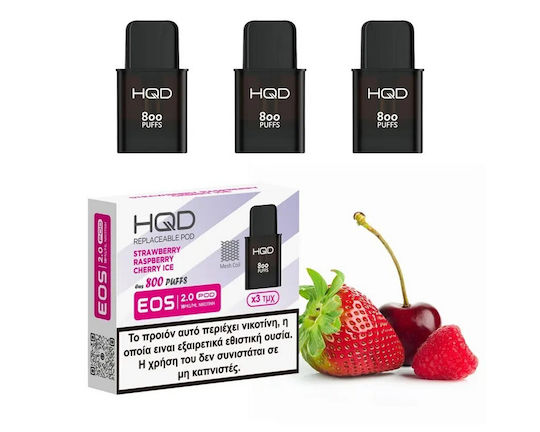 HQD Țigară Electronică De Unică Folosință 800 Inhalări Strawberry 2ml 18mg Roșie