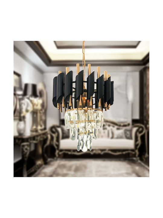 Alista Home Kronleuchter Ø30cm mit Kristallen Gold
