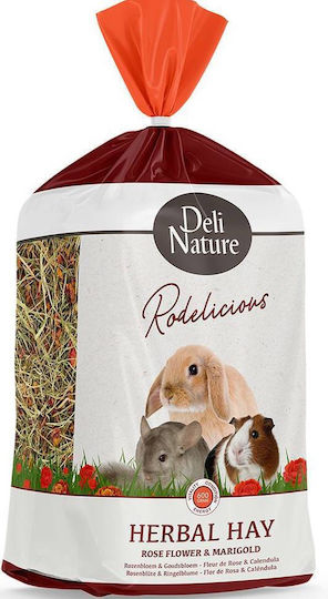 Χορτο Τρωκτικων Deli Nature Rodelicious Timothy Hay Τριανταφυλλο Καλεντουλα 600gr