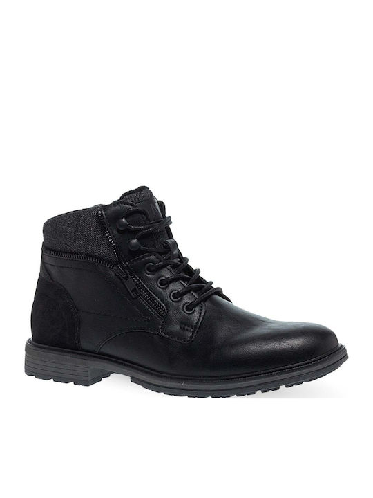 Leder Schwarz Herrenstiefel