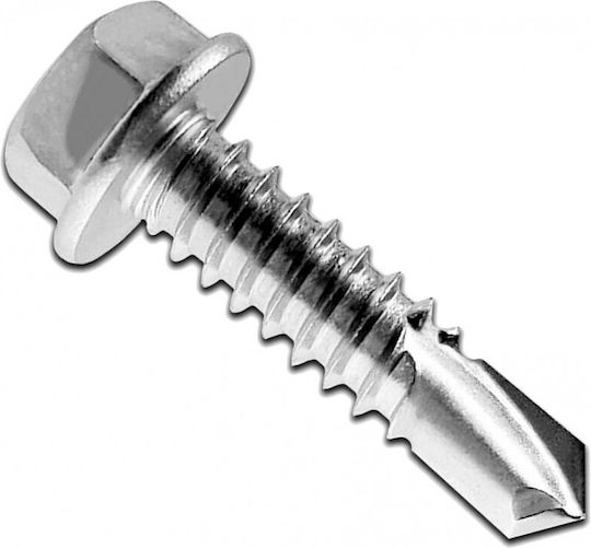 Selbstschneidend Trainer Schraube Sechskant Inox DIN 7504K mit Durchmesser M4.2 und Länge 13mm 100Stück