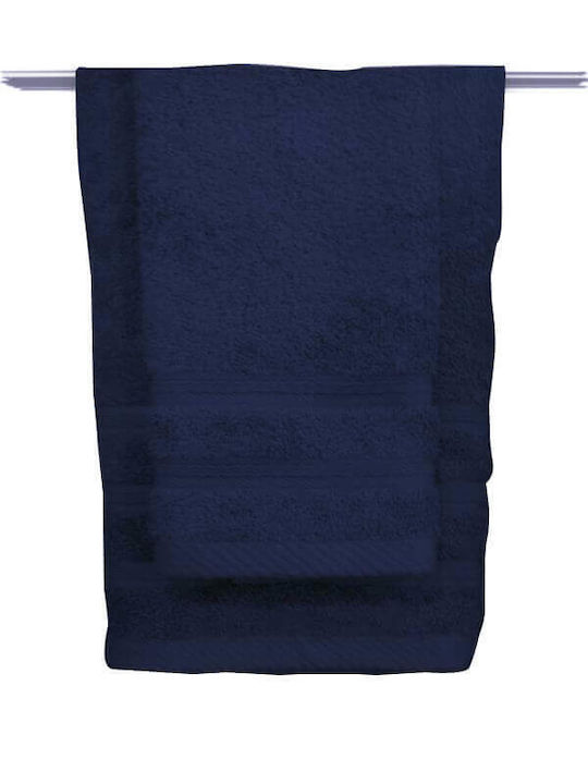 Bath Towels Set 2 pcs Dark Blue Weight 600gsm