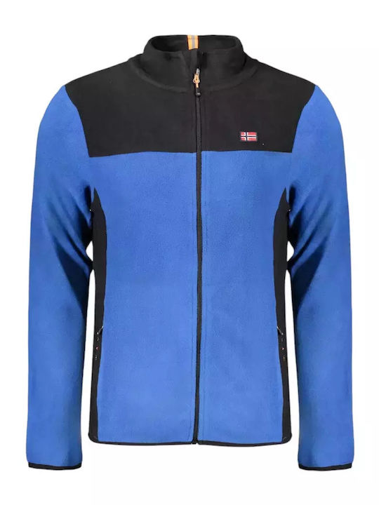 Men's Fleece Cardigan Blue