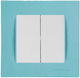 Mutlusan Rita Wall Switch Two-Way with Frame White
