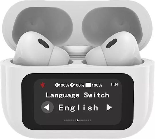 Jellico Airblue Pro 3 In-ear Bluetooth Handsfree Ακουστικά με Θήκη Φόρτισης Λευκά