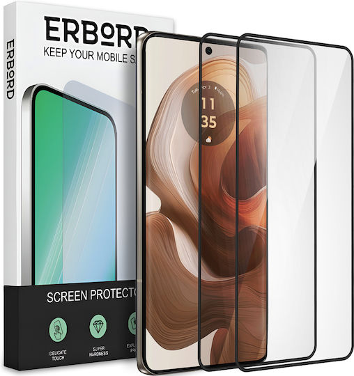 2x Γυαλί Motorola Edge 50 Ultra Erbord 3d Πλήρες Γρήγορο Ολόκληρη Οθόνη