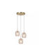 Lucide Lightning Κρεμαστό Φωτιστικό Χρυσό 35x35x163εκ.