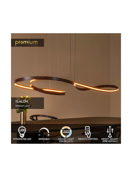 Lucide Lightning Slalom Κρεμαστό Φωτιστικό Καφέ...