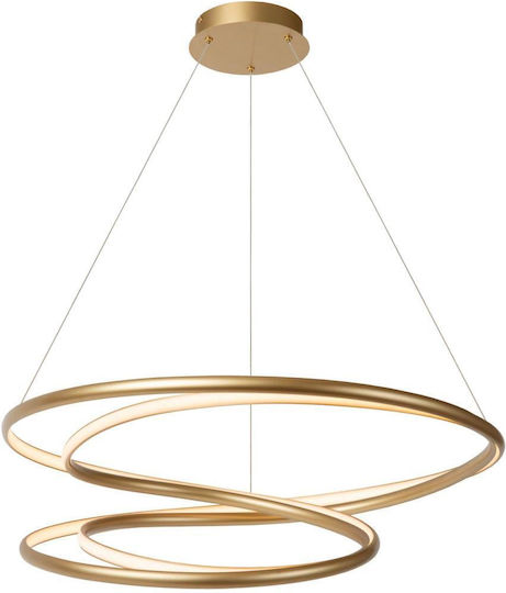 Lucide Lightning Sardana Hängelampe Gold 80x80cm.