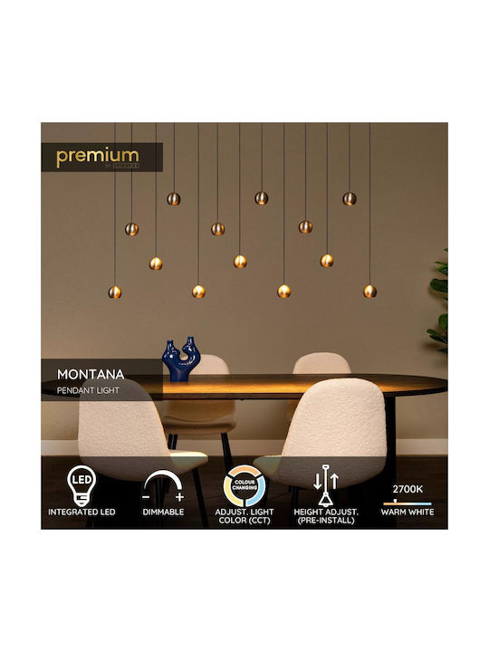 Lucide Lightning Montana Κρεμαστό Φωτιστικό Γκρ...