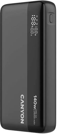 Canyon OnPower 25000mAh 140W with USB-A Port and 2 USB-C Ports Power Delivery / Quick Charge 3.0 Gray