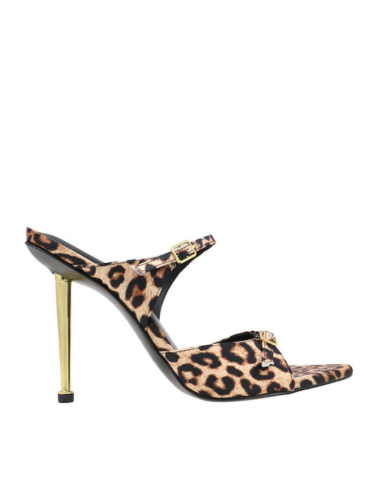 Reida2 Satin Mules with High Heel