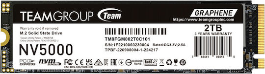 TeamGroup NV5000 SSD 2TB τύπου M.2 με σύνδεση PCI Express 4.0 TM8FGM002T0C101