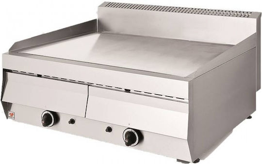 North North Chrome Plate Flat Top Griddle 77x70x30cm 22kW with Flat Grill Plate