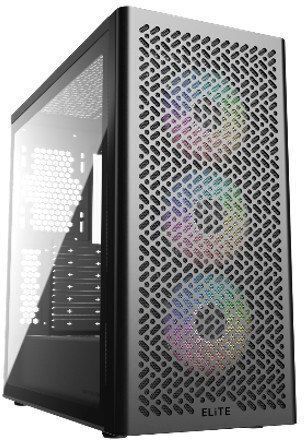 CoolerMaster Elite 502 Gaming Midi Tower Κουτί Υπολογιστή με Πλαϊνό Παράθυρο Μαύρο