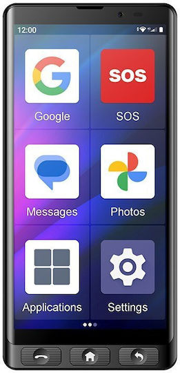 MaxCom MS601 Dual SIM (4/64GB) Κινητό με Μεγάλα Κουμπιά Μαύρο