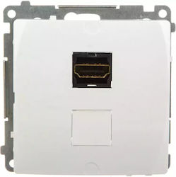 Kontakt-Simon Priză Basic HDMI Alb BMGHDMI.01/11