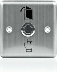 Flush-Mounted Exit Button Square Metal Illumination No Com NC Ypw4dkl