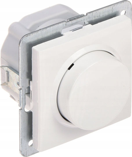Elektro Plast Dimmer Switch with Frame LED Rotary 250W in White Colour