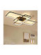 Alista Home Πλαφονιέρα Οροφής Μαύρη με Ενσωματωμένο LED και Τηλεχειριστήριο